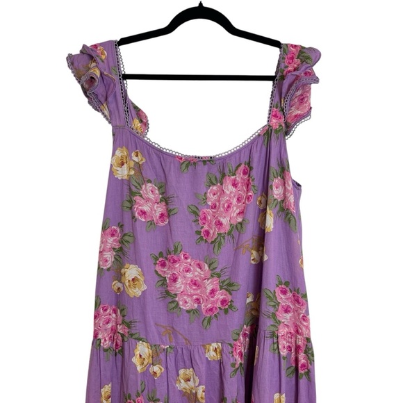 Betsey Johnson Dress Women’s Size XL Purple And Pink Maxi - Picture 4 of 11